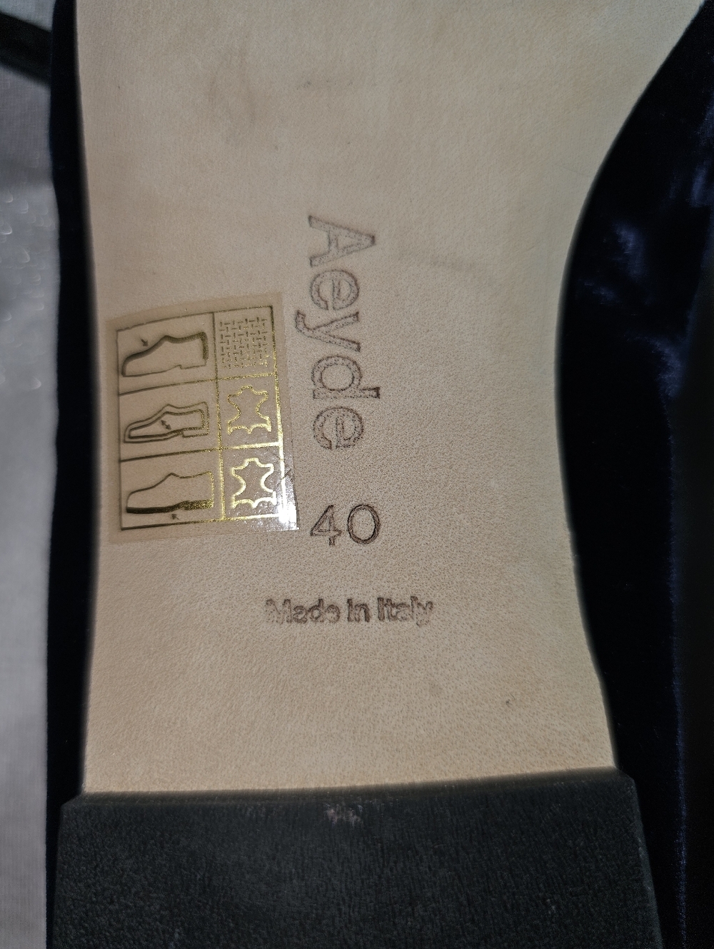 AEYDE Uma Velvet Mary Jane Ballet Flats Sz IT40/US10 - Picture 5 of 11